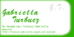 gabriella turbucz business card